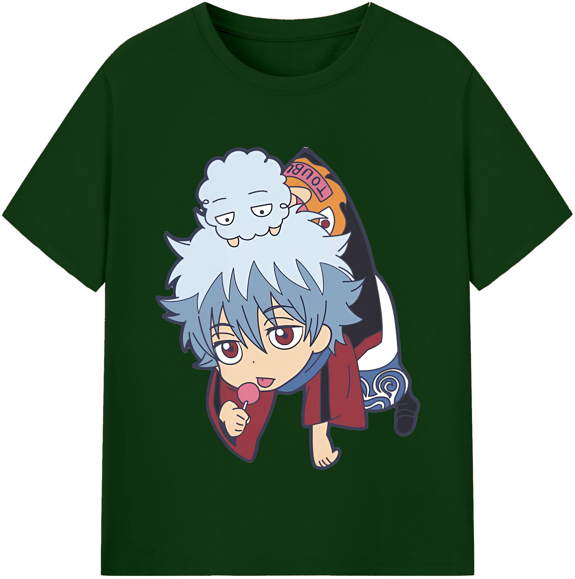 （画像用） ぎんたま 坂田銀時（さかたぎんとき） 神楽 志村新八（しむら しんぱち） GINTAMA Sakata Gintoki Kagura Shimura Shinpachi 綿100％半袖Tシャツ（フロントプリント）